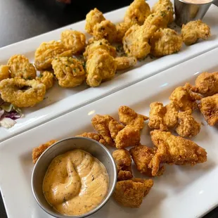 Gator bites and Fried Mushrooms