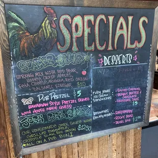 Specials menu. 07/11/21