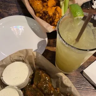 Buffalo Hot and Jamaican Jerk wings