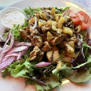 Jamaican Jerk Salad with chicken was mighty tasty.