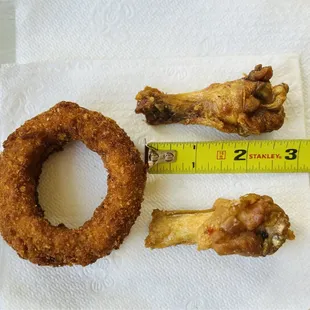 Micro Mummified Wings with a burnt Onion Ring.....