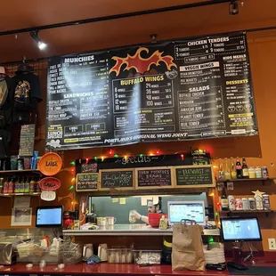 Order at the counter - take a number