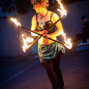 luau fire dancer