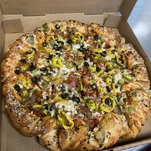  pizza in a pizza box