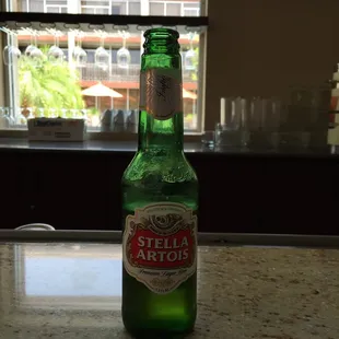 Beer with a pool view