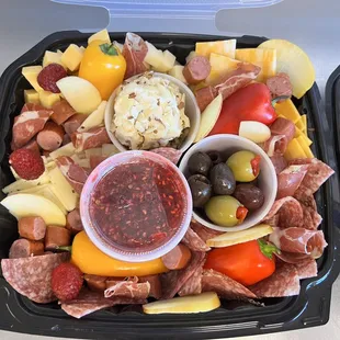 Our charcuterie is a great option for a hot day sipping sodas or daiquiris on the patio.