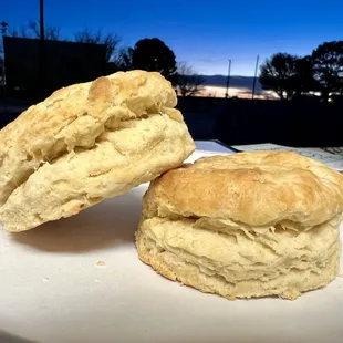 Scratch made Texas buttermilk biscuits.