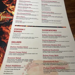 Regular menu
