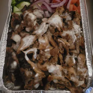 The combo over rice.
