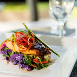 Grilled fresh salmon