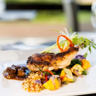Roasted chicken breast with cilantro rice