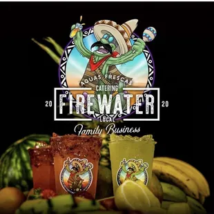 a variety of drinks and fruit