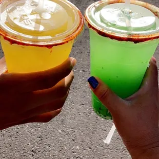 Mango and cucumber waters