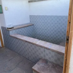 Daytime hot spring patio!