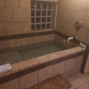 Hot tub in room