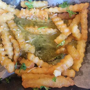 Look at all that grease...these were the most disgusting garlic fries I have ever had...the grease is rancid. This place should be shut down