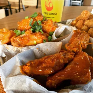 But if it wasn&apos;t for your misfortunes I&apos;d be a heavenly person today  8 Wing Fire &amp; Korean Kick  Combo w/ tots from #firewings