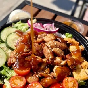 House salad with asian sauce