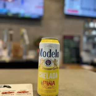 a can of modelo chelada