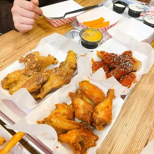 Left: Lemon Pepper Middle: Mango Habanero Right: Korean Kick