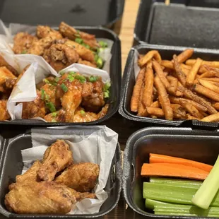 20 PACK BONE-IN | SAIGON STREET | SRIRACHA | THAI CHILI | DELICIOUS! : ) 5 WINGS | JAMAICAN JERK is soso