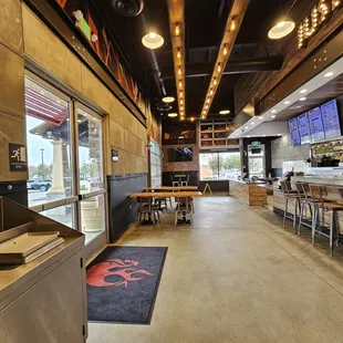 the inside of a restaurant