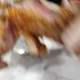 Raw chicken served to me and my family from Lodi,California Fire Wings. Disgusting