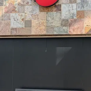 Bench below the Fire Wings logo