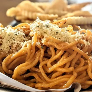 Garlic noodles.