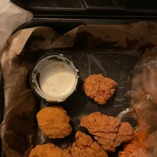 Lemon pepper flavor is great- but 2 of my wings were just tiny (you can see one to the right of the ranch container)