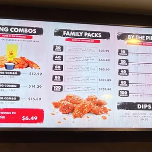 sushi and sashimi, menu