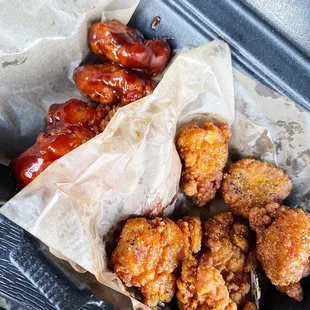 Boneless bbq and lemon pepper