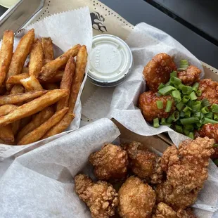 Parmesan Garlic and Thai Spice with Seasoned Fries