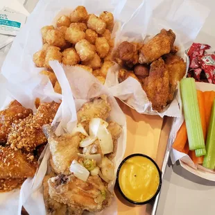 fried chicken, fried chicken wings, bbq chicken, poultry, chicken wings and fried chicken, bbq wings, food, chicken wings, chicken