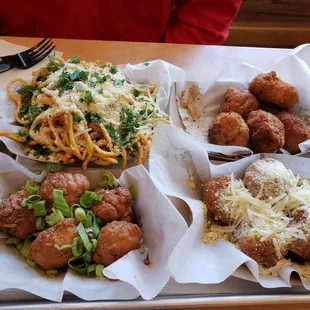 Garlic noodles and wings