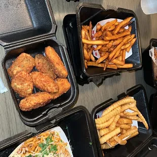 REG - GARLIC NOODLES, STUFFED JALAPENOS, REG - PLAIN FRIES. REG - SEASON FRIES, fire &amp; bbq 10WING COMBO