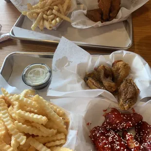 Buffalo Stampede, Jamaican Jerk, and Peking wings