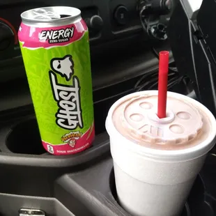 Ghost and a candy bar light protein shake.