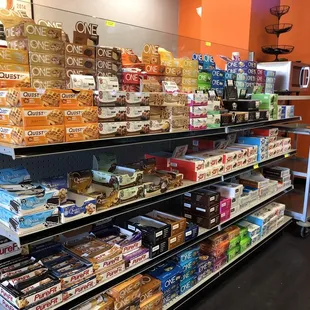 shelves of food and snacks