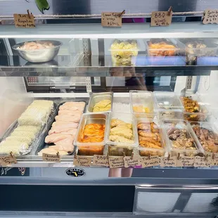 a variety of food items