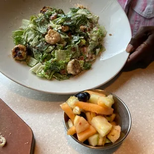 BLT salad with shrimp