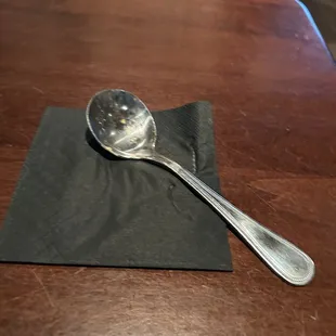 Dirty spoon I received for my soup
