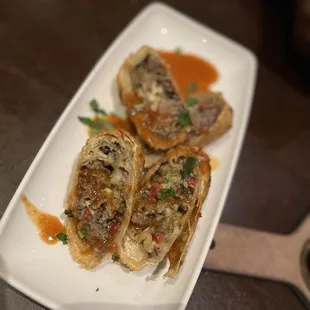 Philly Cheesesteak Egg Rolls