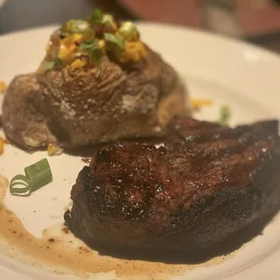 Filet Mignon* and Loaded Baked Potato