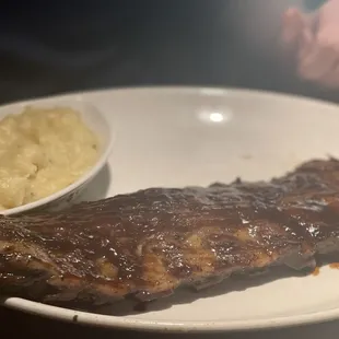 Baby Back Ribs and Parmesan Mashed Potatoes