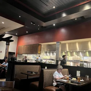 interior, sushi and sashimi