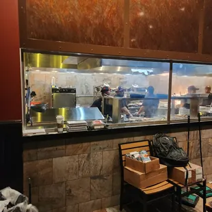a view of a kitchen