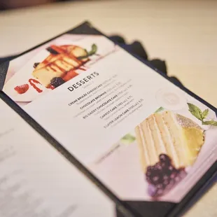 Dessert Menu