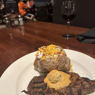 Cajun Ribeye*  with Loaded Baked Potato