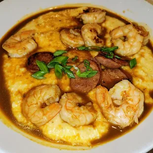 Brunch menu - Shrimp &amp; Grits